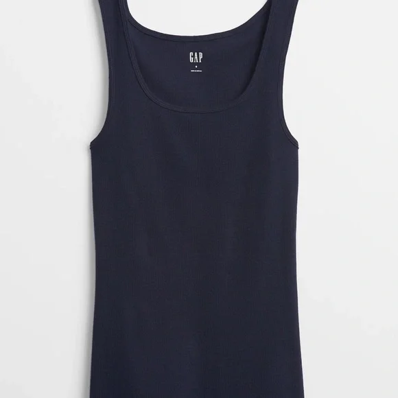 Gap Factory Size 2X Navy Slim Fit Ribbed Tank Top Lot of 2 - Picture 5 of 13